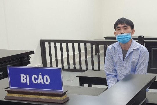Nguyễn Mạnh Đức tại phiên tòa sơ thẩm.
