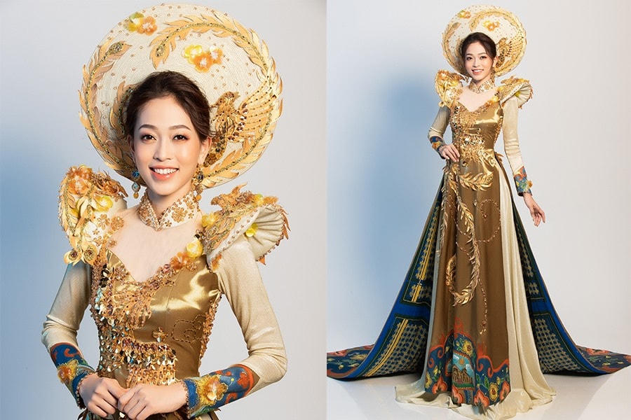 Phương Nga  lọt Top 12 thí sinh có trang phục dân tộc được yêu thích nhất cuộc thi.