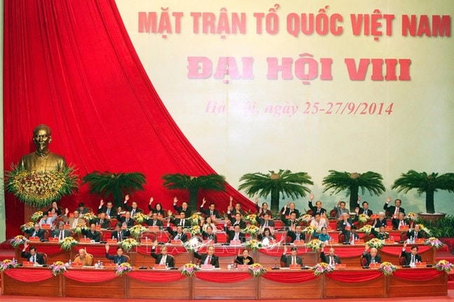 Đại hội đại biểu toàn quốc Mặt trận Tổ quốc Việt Nam lần thứ VIII họp từ ngày 25 đến ngày 27/9/2014 tại Trung tâm Hội nghị Quốc gia Mỹ Đình, Thủ đô Hà Nội. 