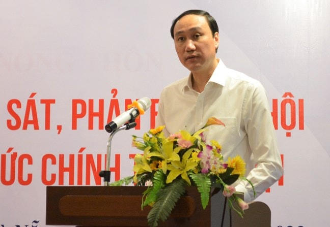 Phó Chủ tịch Ủy ban Trung ương MTTQ Việt Nam Phùng Khánh Tài phát biểu đề dẫn tại Hội thảo.