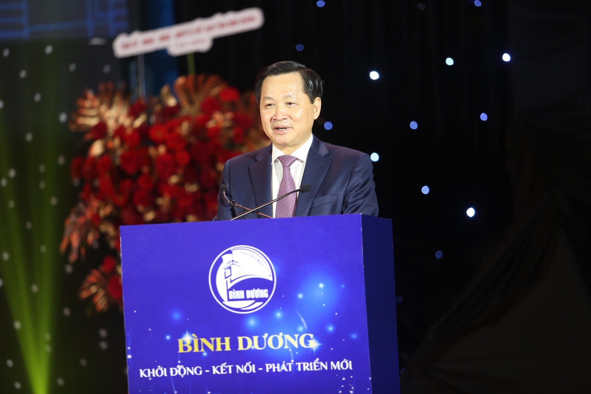 Phó Thủ tướng Lê Minh Khái phát biểu tại chương trình.