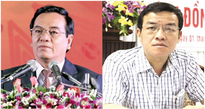 Ông Trần Đình Thành, cựu Bí thư tỉnh Đồng Nai (trái) và ông Đinh Quốc Thái, cựu Chủ tịch UBND tỉnh Đồng Nai.