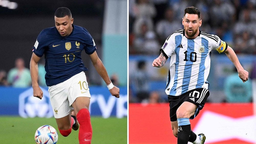 Lionel Messi (phải) và Kylian Mbappe. (Nguồn: AFP).