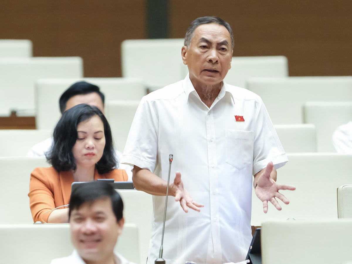 Ông Phạm Văn Hòa phát biểu tại cuộc họp.