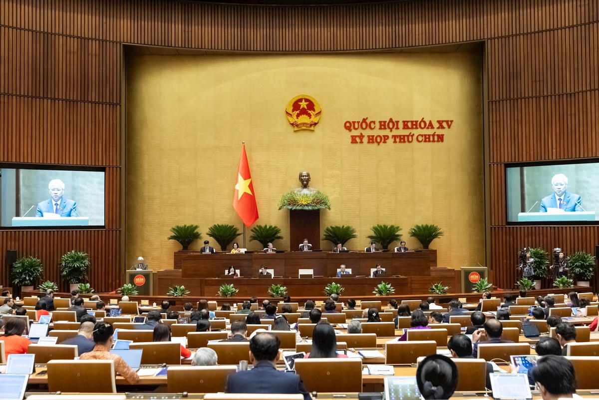 Quang cảnh phiên khai mạc Kỳ họp thứ 9, Quốc hội khóa XV. Ảnh: Quang Vinh