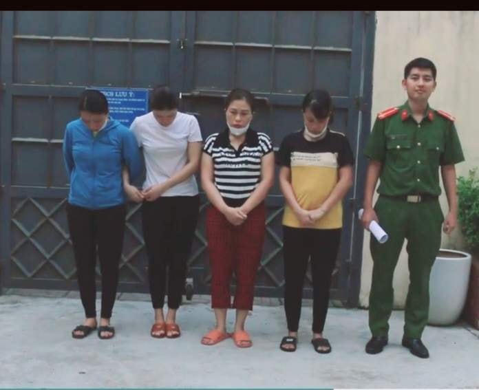 Các đối tượng bị bắt giữ.