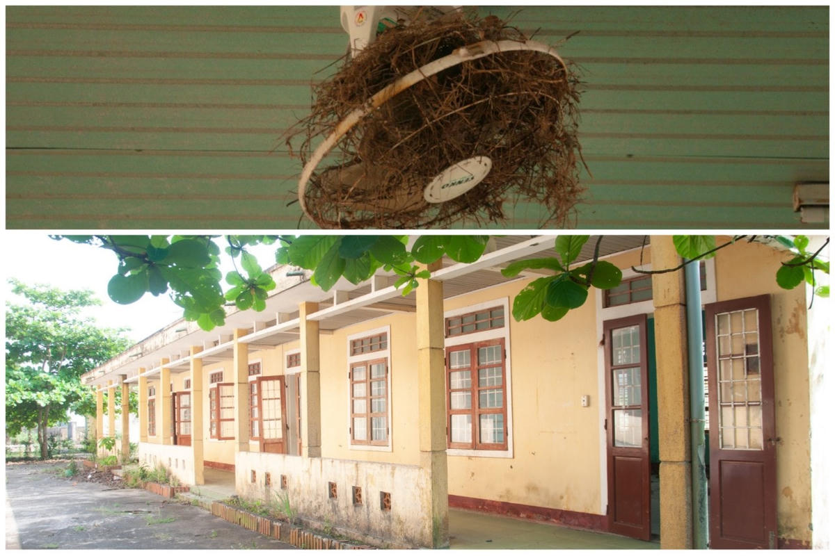 Bên cạnh đó, một dãy nhà khác trông còn khá mới và kiên cố. Tuy nhiên, dấu vết động vật đến đây làm tổ, trú ngụ cho thấy, dường như lâu lắm rồi không có bàn tay chăm sóc, bảo quản của con người.