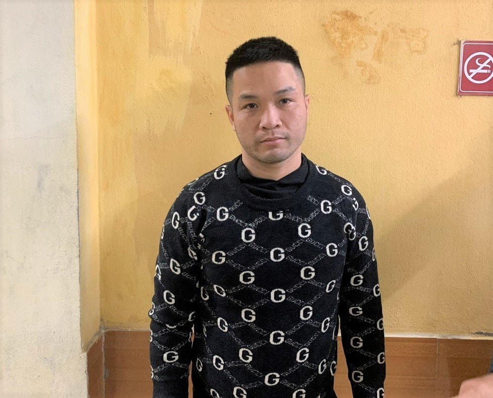 Đối tượng Đạt tại cơ quan Công an. 