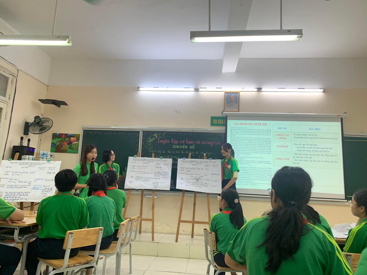 Học sinh hào hứng với phần thuyết trình.