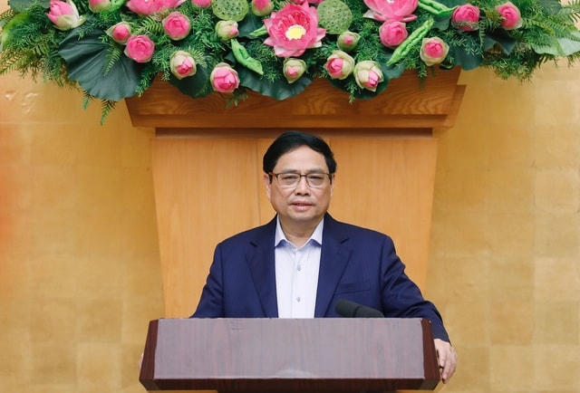Thủ tướng Phạm Minh Chính phát biểu tại phiên họp. Ảnh: VGP.