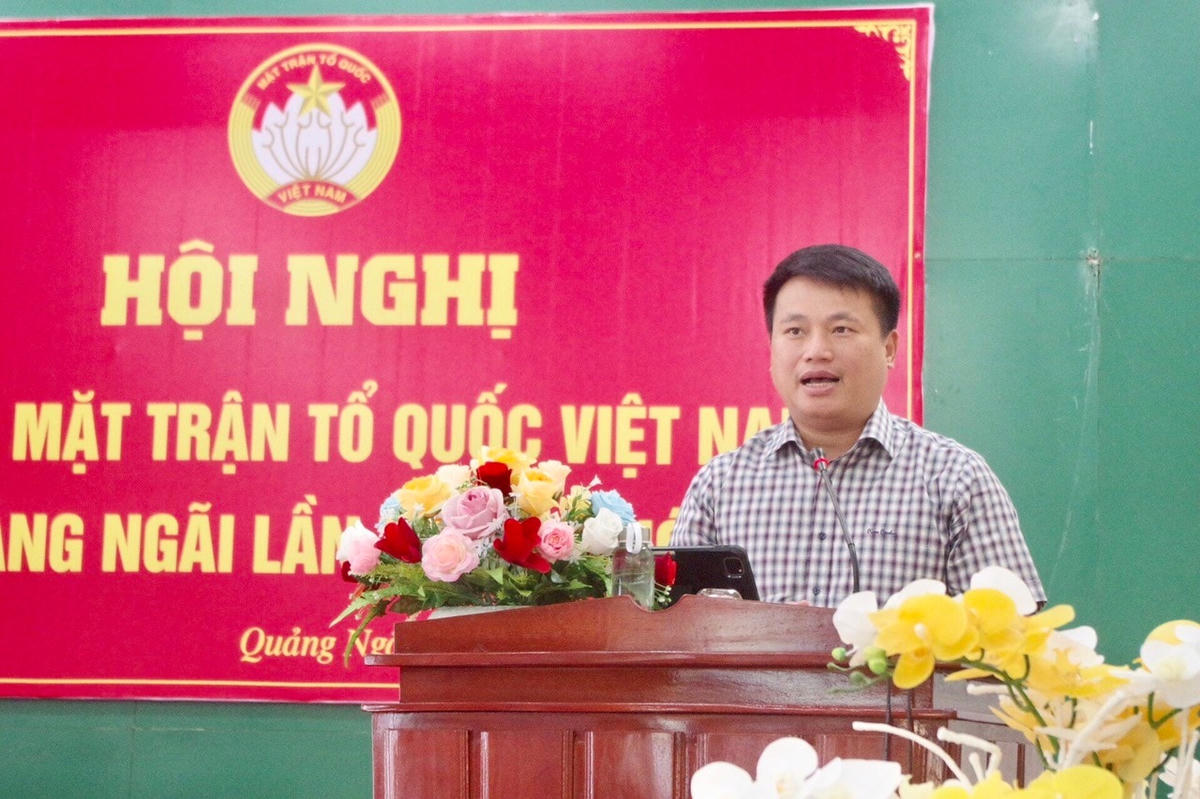 Ông Đặng Ngọc Huy, Phó Bí thư Thường trực Tỉnh ủy Quảng Ngãi phát biểu tại Hội nghị.