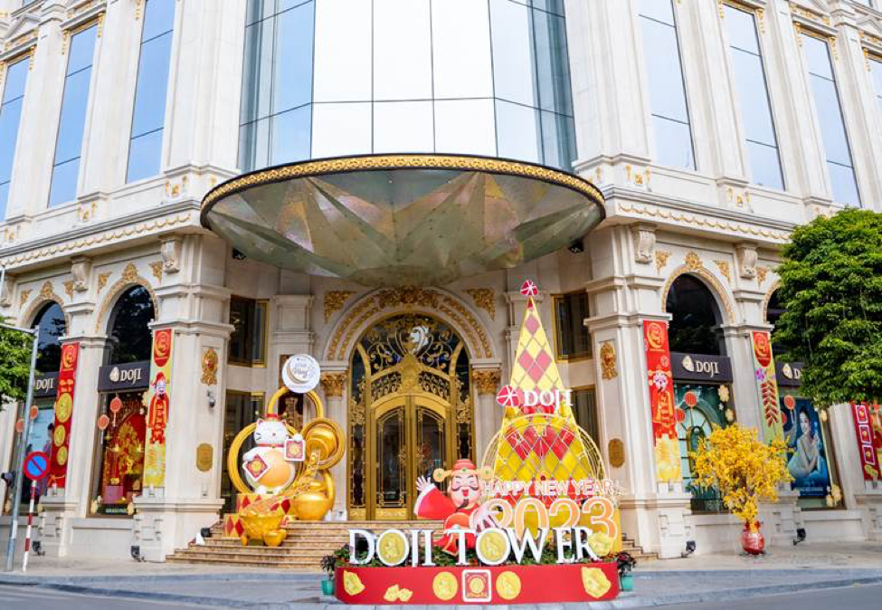 Không gian trang trí tại sảnh Diamond, tòa nhà DOJI Tower – số 5 Lê Duẩn, Ba Đình, Hà Nội  