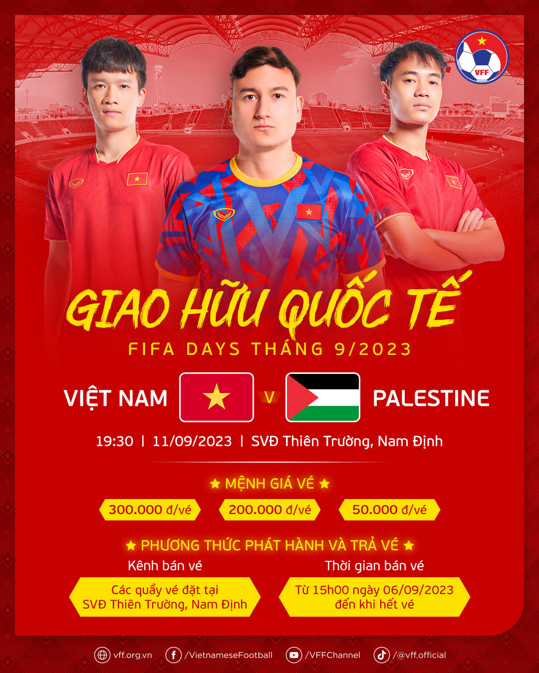 Thấp nhất 50.000 đồng/vé xem ĐT Việt Nam đấu Palestin: Cách mua như thế nào?
