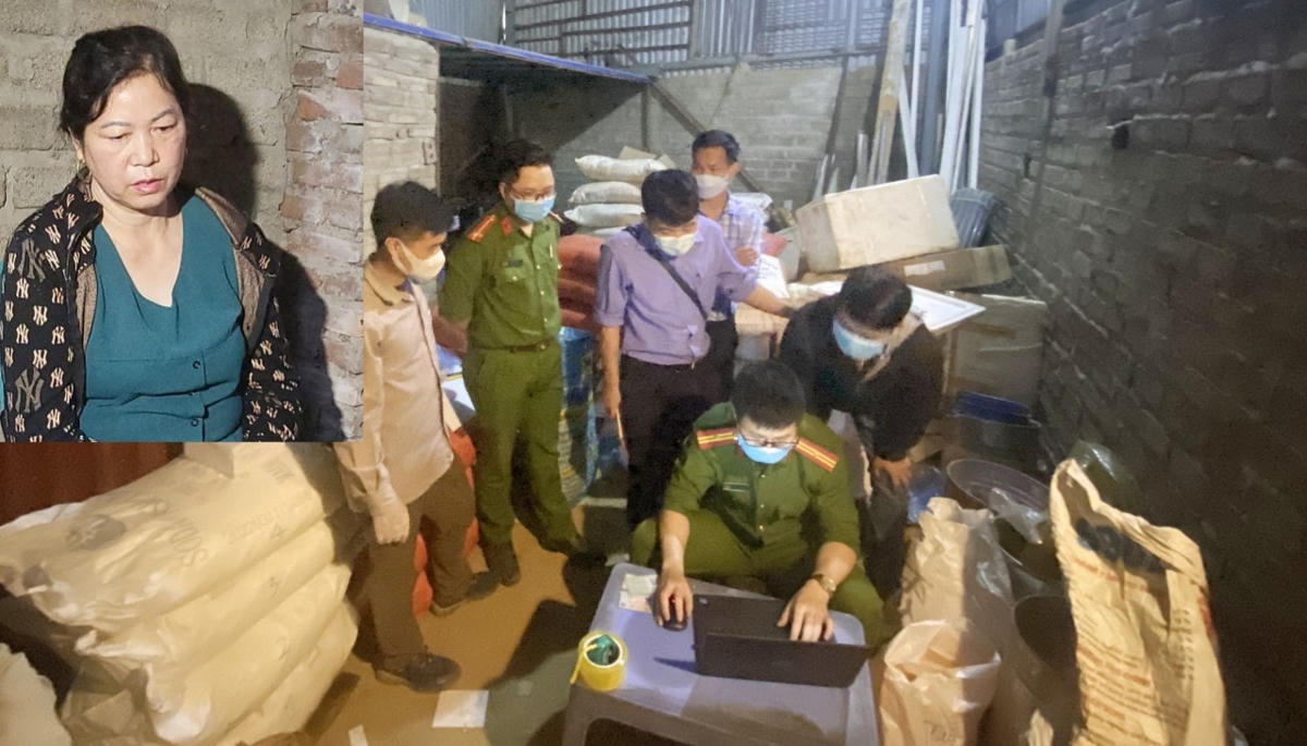 Đối tượng Thuỷ và kho thuốc nổ vừa bị Công an huyện Văn Bàn phát hiện, bắt giữ. Ảnh Quỳ Trang - Thanh Tuấn (Báo Lào Cai)