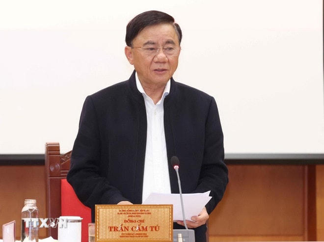 Đồng chí Trần Cẩm Tú, Uỷ viên Bộ Chính trị, Thường trực Ban Bí thư, Trưởng Ban Chỉ đạo chủ trì Phiên họp thứ hai Ban chỉ đạo Chuyển đổi số các cơ quan đảng. (Ảnh: Phương Hoa/TTXVN) ttxvn-ban-chi-dao-chuyen-doi-so-cac-co-quan-dang-hop-phien-thu-hai-1003-2.jpg