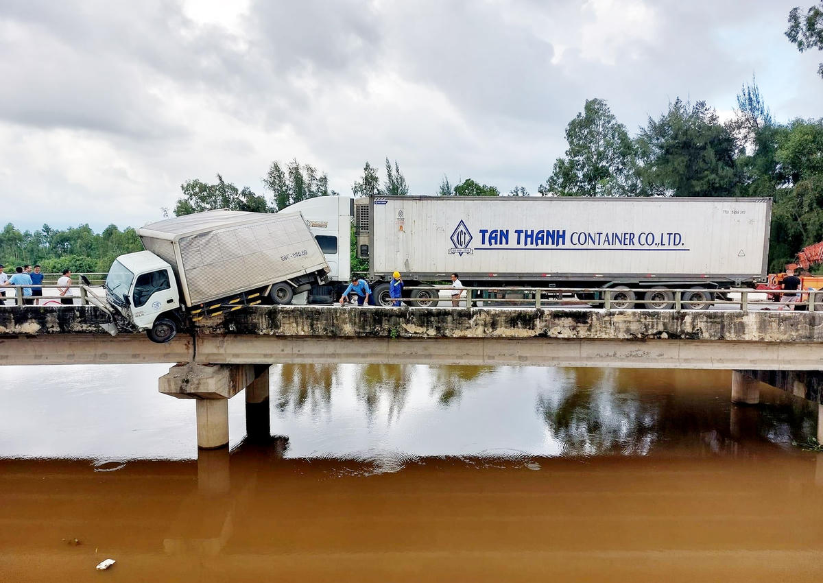 Hiện trường vụ tai nạn.