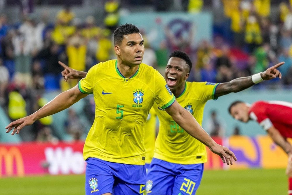 Casemiro đưa Brazil vào vòng 1/8 World Cup 2022. (Nguồn: Getty Images).