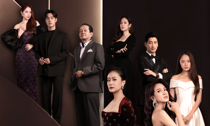 Dàn diễn viên cùng tạo hình lạnh lùng trong phim "Hoa vương".