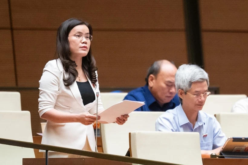 Các đại biểu thảo luận tại hội trường về các dự án luật. (Ảnh: TTXVN)