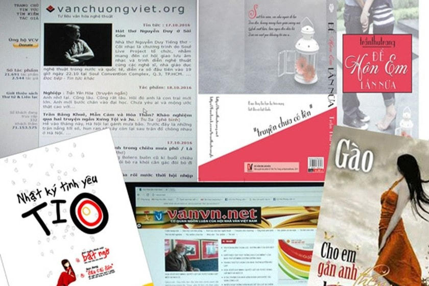 Tràn ngập văn học mạng.