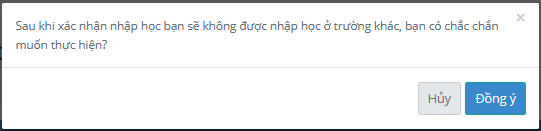 Thí sinh thực hiện các bước sau để nhập học trực tuyến