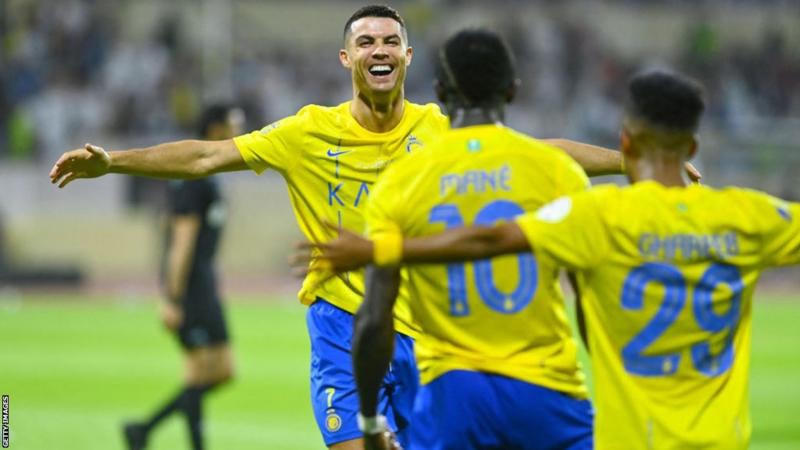 Ronaldo đã ghi bàn thắng thứ 7 trong 4 trận liên tiếp cho Al-Nassr - Ảnh: Getty Images.