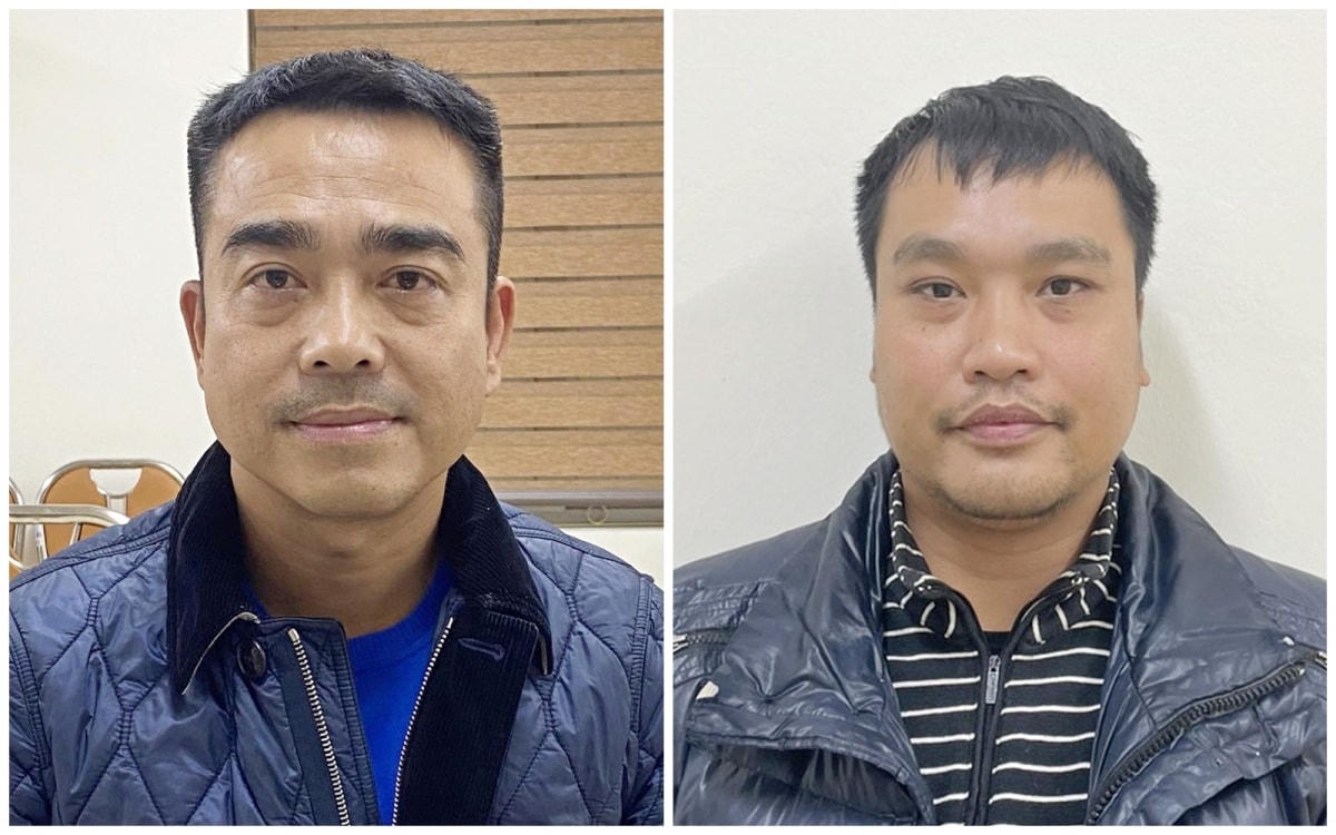 Hai bị can Lê Hồng Sơn và Phạm Bá Sơn. Ảnh: Cổng TTĐT Bộ Công an.