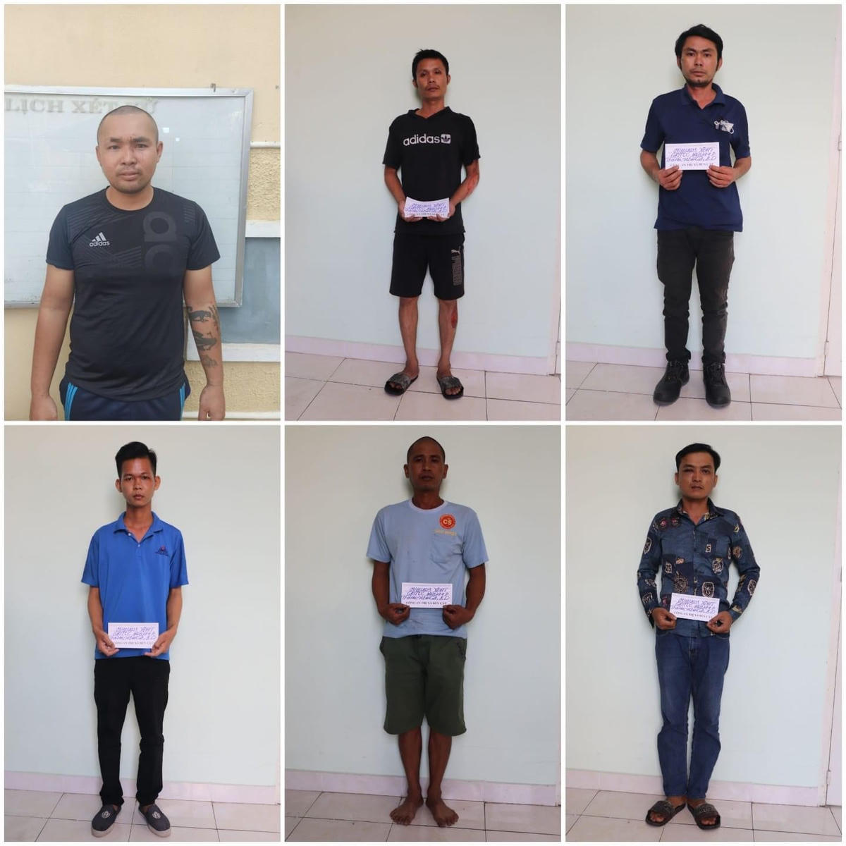 Các đối tượng gây rối trật tự công cộng - Ảnh: CA