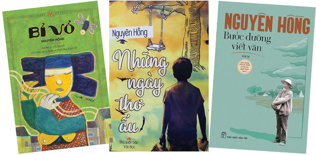 Một số tác phẩm của nhà văn Nguyên Hồng.  
