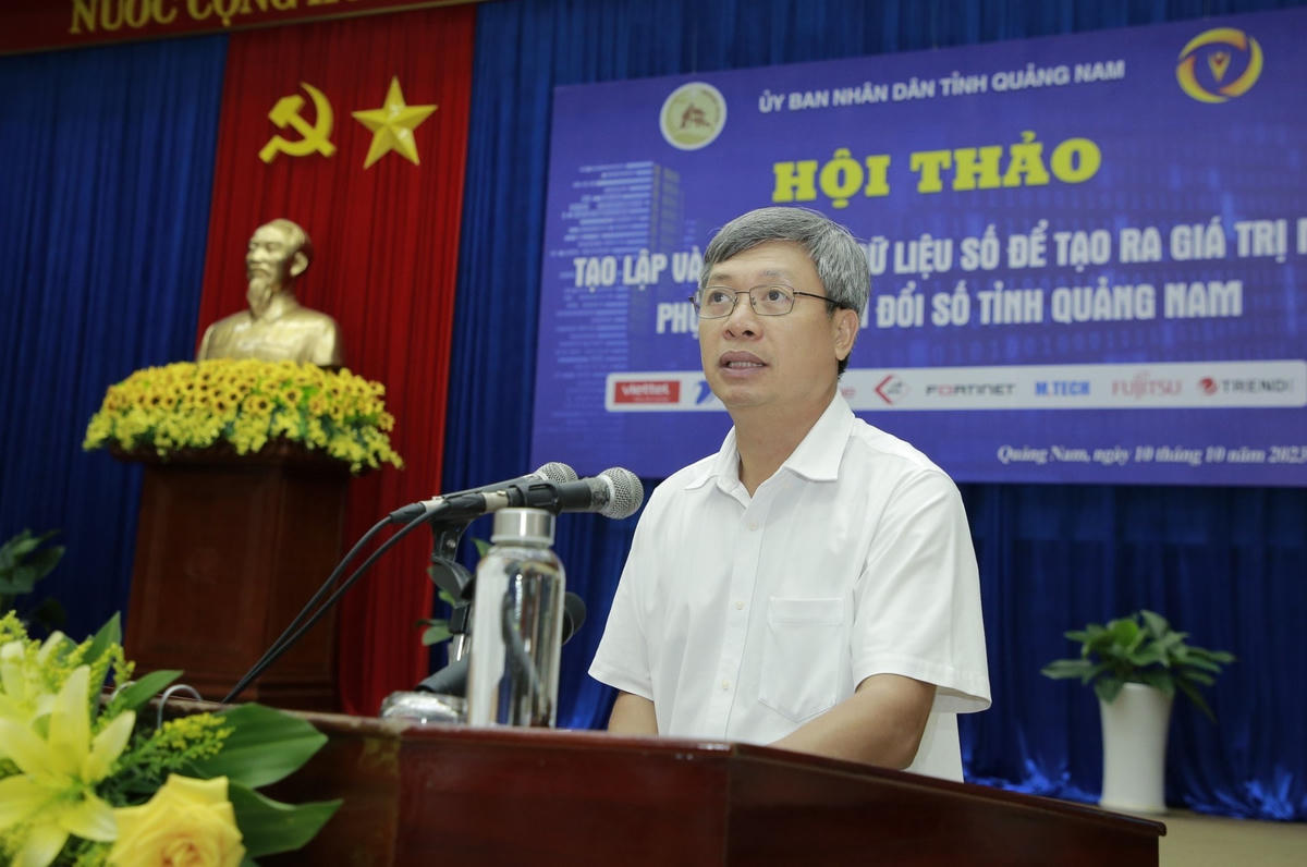 Ông Hồ Quang Bửu, Phó Chủ tịch UBND tỉnh Quảng Nam phát biểu khai mạc Hội thảo.