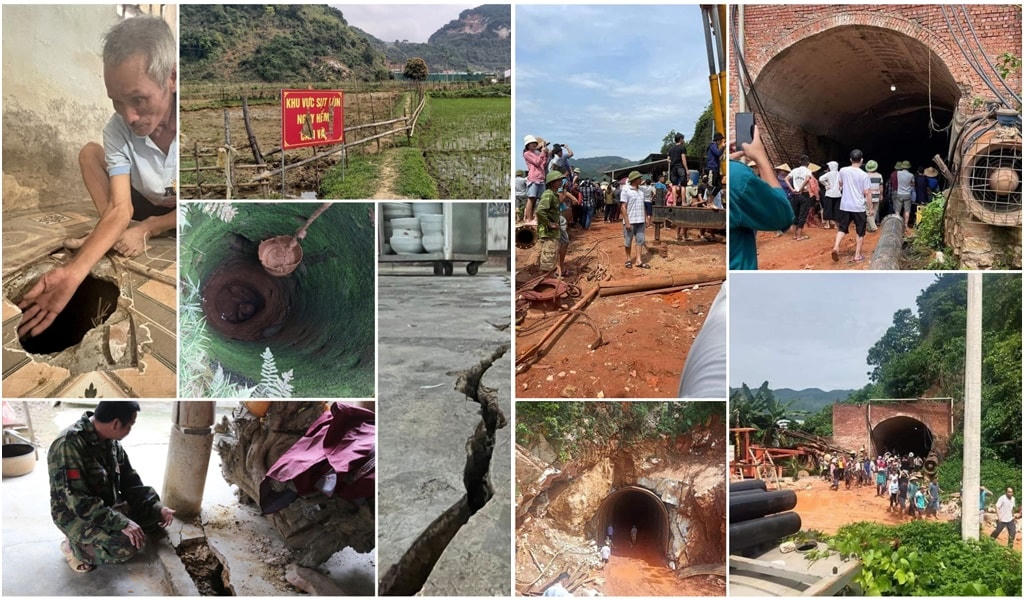 Hơn 2 năm qua, hàng trăm hộ dân tại xã Châu Hồng, huyện Qùy Hợp phải sống trong hoang mang, lo sợ vì sụt lún, nứt nhà, cạn nước. Chiều ngày 27/5, người dân kéo vào một mỏ quặng gần đó để phản đối.