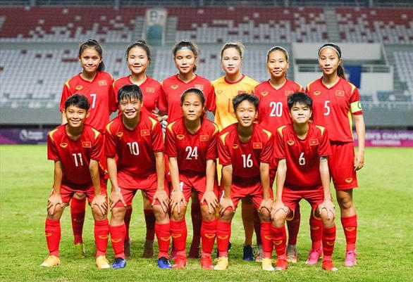 Đội tuyển U20 nữ Việt Nam sẽ đối đầu U20 nữ Indonesia tại vòng loại thứ nhất U20 châu Á 2024. Ảnh: VFF.