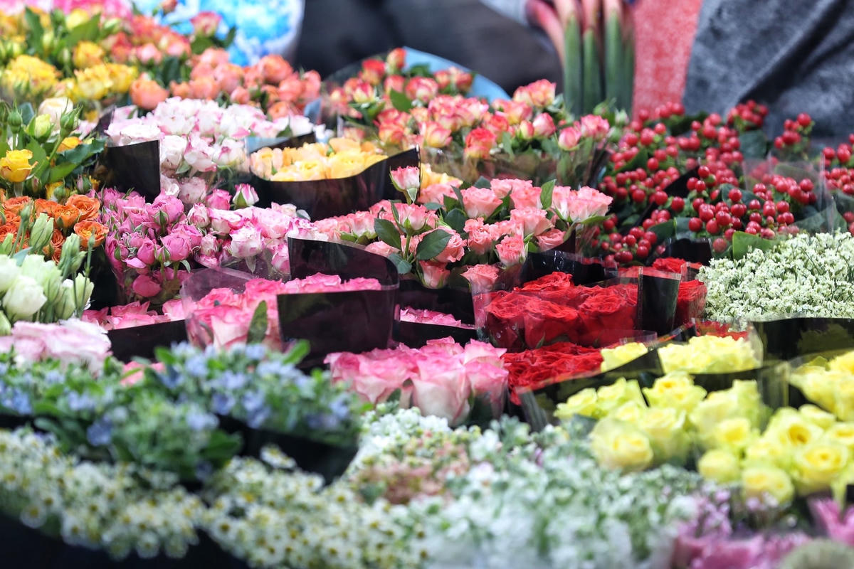 Tại đây, hầu hết các tiểu thương chỉ bán mặt hàng hoa tươi, vì thế, trước dịp lễ 20/10 chợ hoa đêm Quảng An mới trở nên sôi động, nhộn nhịp hơn so với ngày thường.