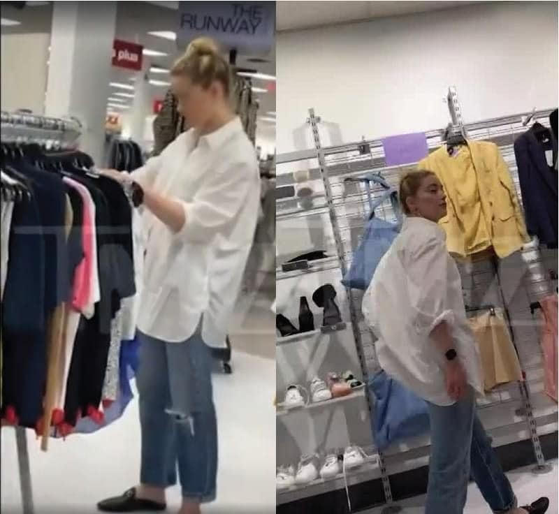 Amber Heard đi mua đồ ăn tại Citarella. Ảnh: Page Six.