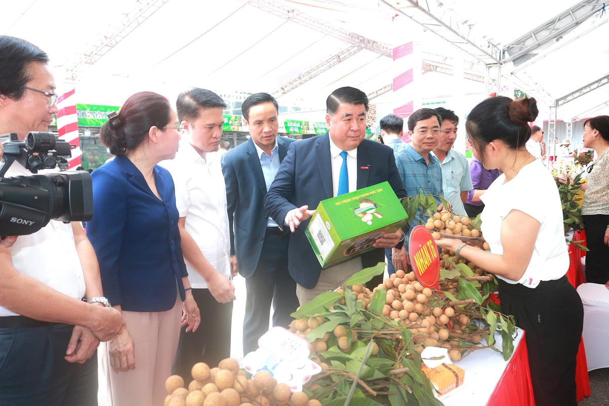 Đại diện nhà bán lẻ trao đổi với những nhà cung cấp sản phẩm nhãn lồng