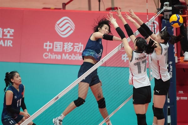 Bóng chuyền Việt Nam đã có trận thắng thứ 2 tại ASIAD 19. (Ảnh: Cục TDTT).  