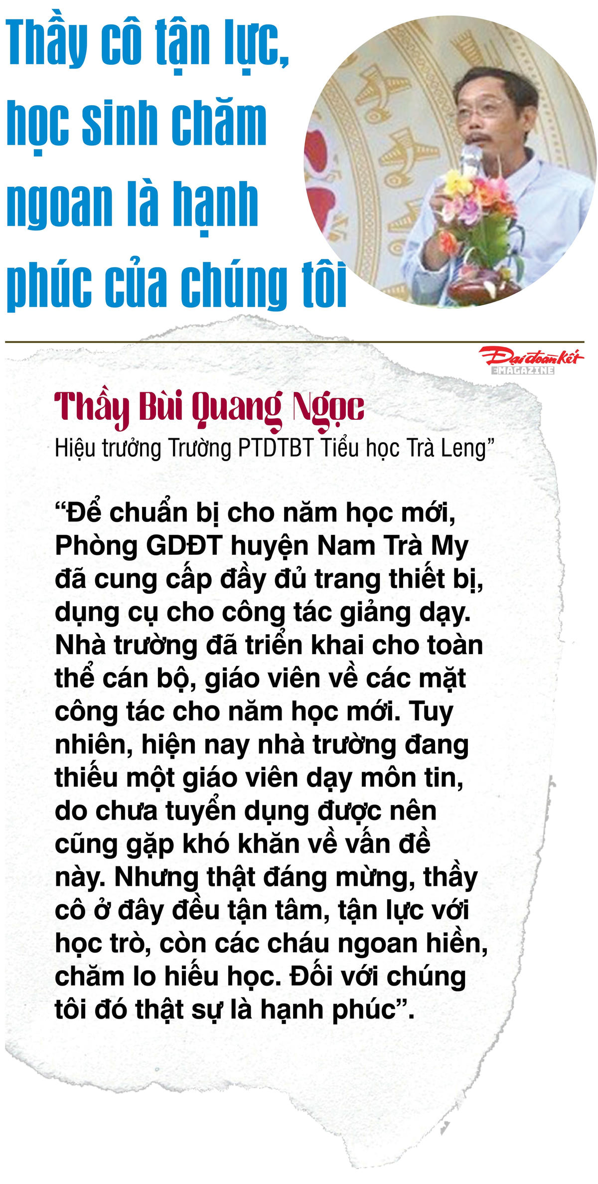 [eMagazine] Quảng Nam: Miền núi chăm lo cho thế hệ tương lai