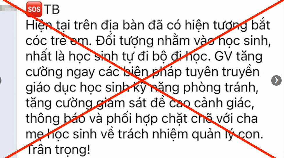 Thông báo giả đang gây xôn xao mạng xã hội.