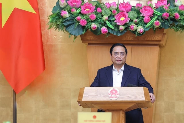 Thủ tướng Phạm Minh Chính phát biểu tại phiên họp. Ảnh: VGP.
