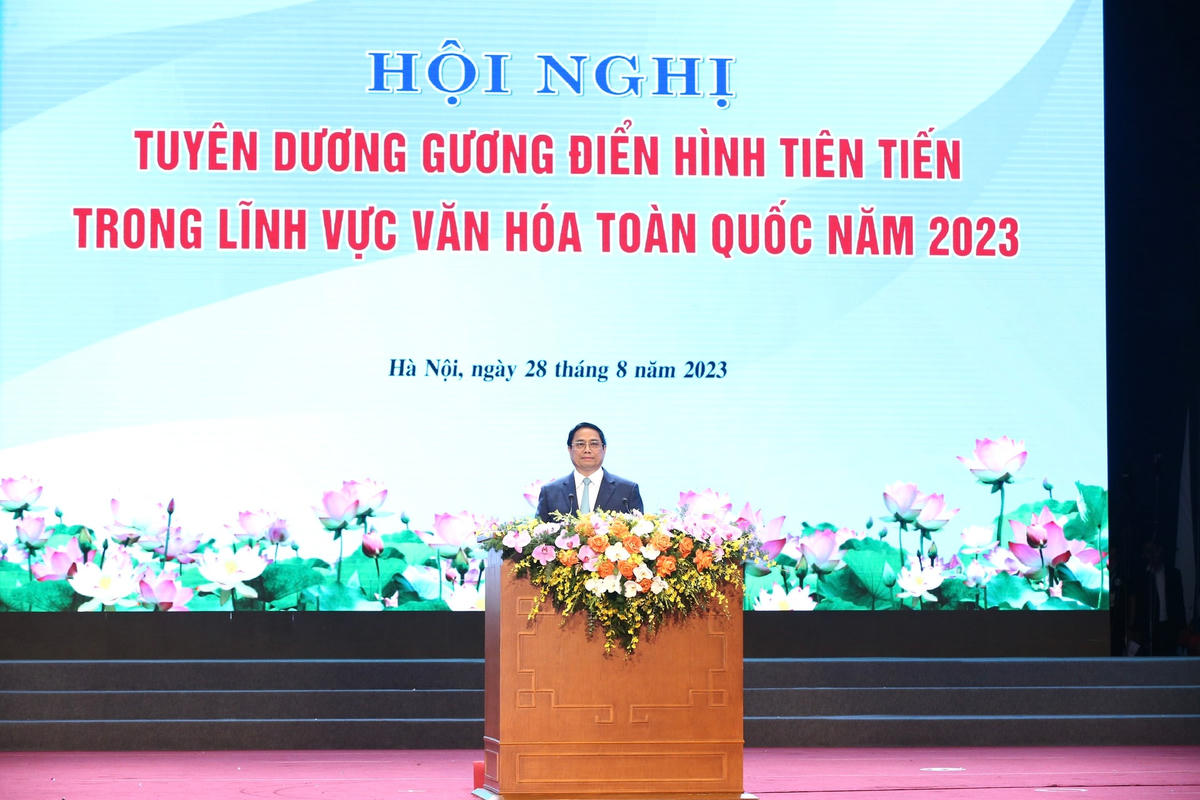 Thủ tướng Phạm Minh Chính phát biểu tại hội nghị. (Ảnh. Trần Huấn).