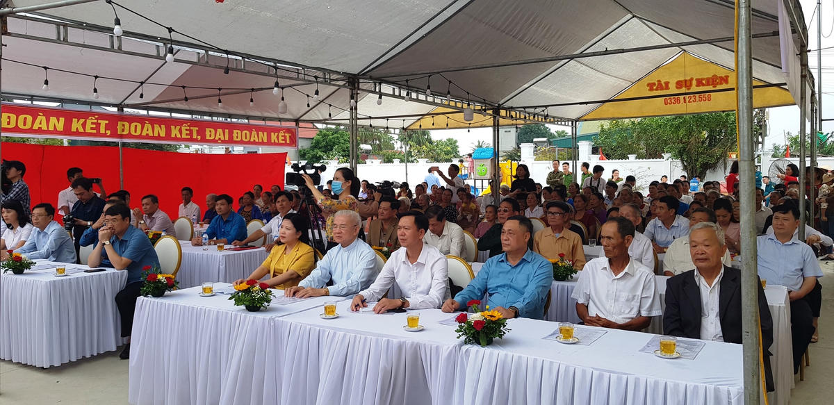 Các đại biểu tham dự ngày hội Đại đoàn kết toàn dân tại khu dân cư Thượng Đình 2