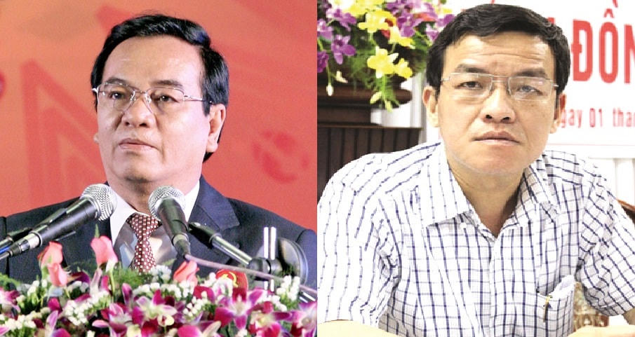 Nguyên Bí thư Tỉnh ủy Đồng Nai Trần Đình Thành (bên trái) cùng nguyên Chủ tịch UBND tỉnh Đồng Nai Đinh Quốc Thái (bên phải) đã bị C03 khởi tố, bắt tạm giam.