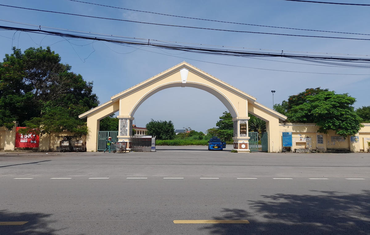 Cổng ra vào của Dự án Công viên Đầm Vuông (phường Hải Sơn, quận Đồ Sơn, thành phố Hải Phòng).
