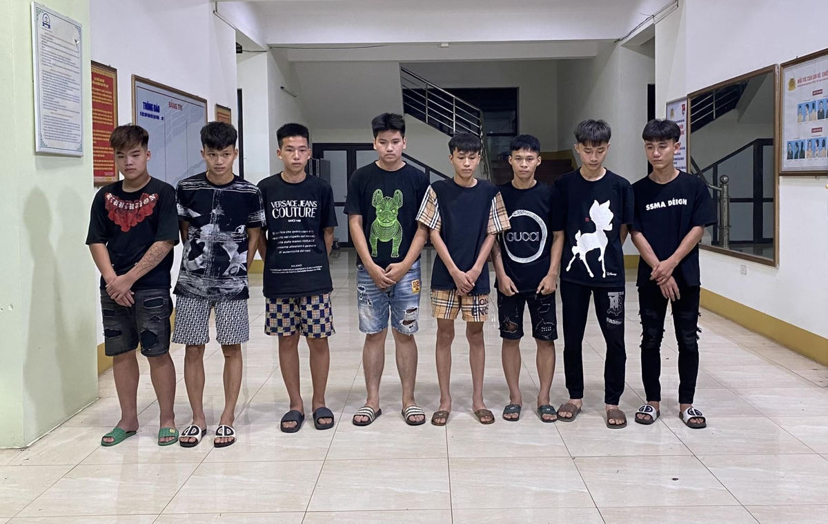 Các đối tượng tại Cơ quan điều tra. Ảnh: Cơ quan công an.