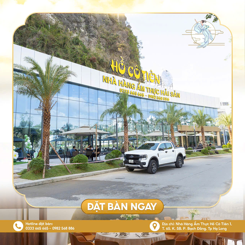 Nhà hàng ẩm thực Hồ Cô Tiên nằm tại vị trí đắc địa bậc nhất của thủ phủ du lịch Hạ Long và sở hữu view Hồ Cô Tiên thơ mộng.