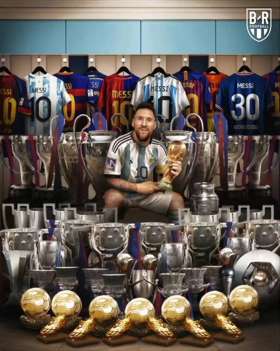 Bộ sưu tập đồ sộ của Messi.