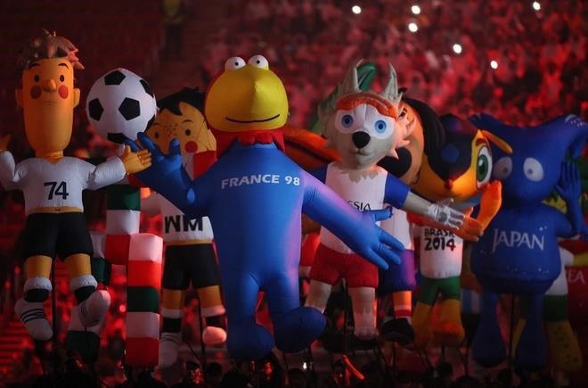 Linh vật các kỳ World Cup. Nguồn: Getty Images.