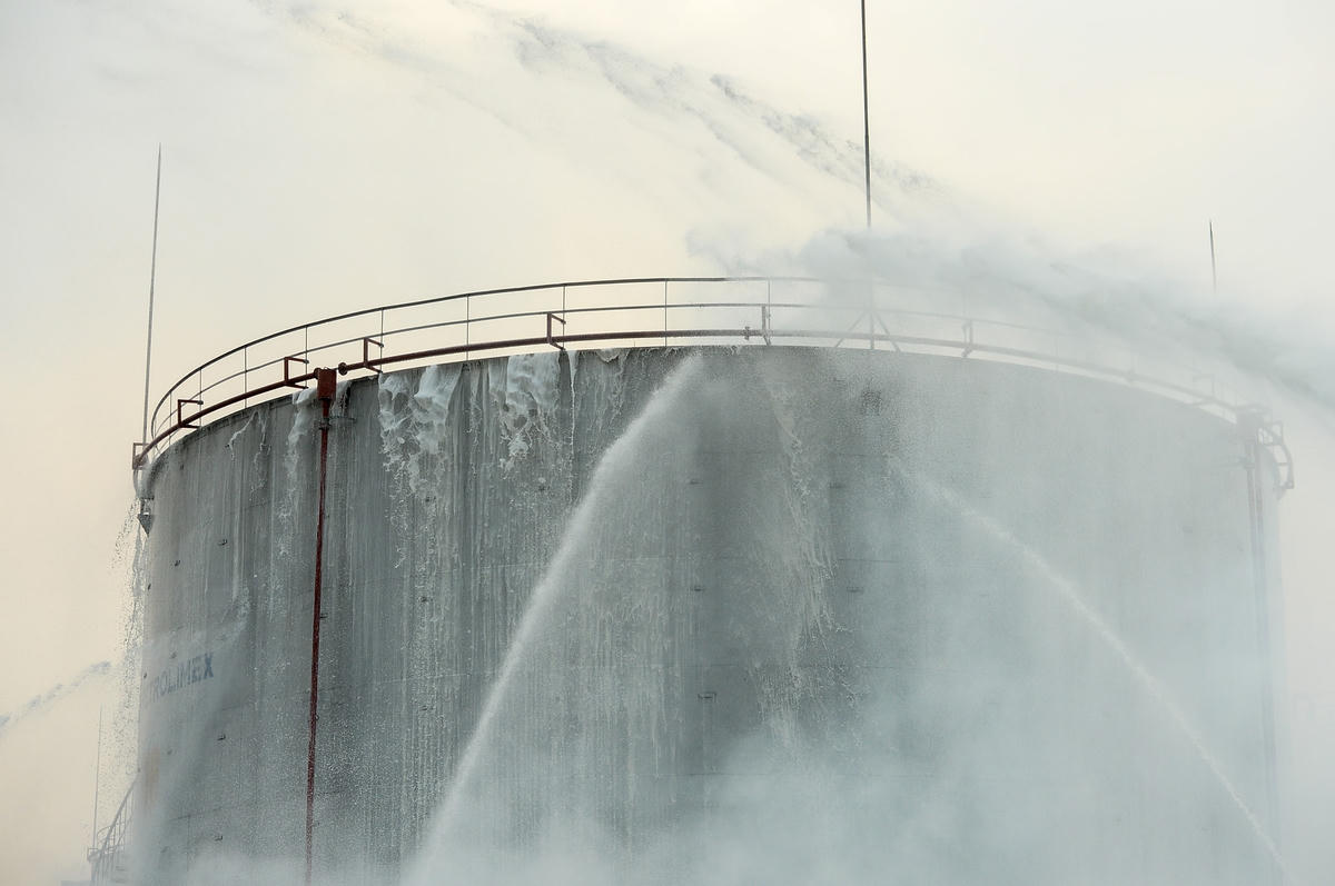 Hà Nội: Diễn tập chữa cháy tại Tổng kho xăng dầu Đức Giang