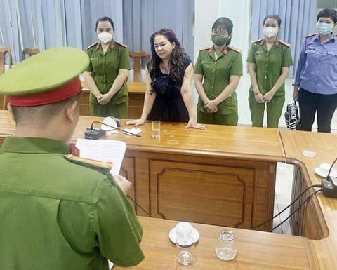 Bà Nguyễn Phương Hằng thời điểm bị bắt tạm giam. (Ảnh:CACC)