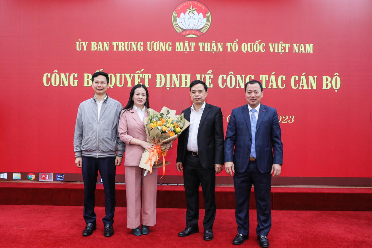 Bà Nông Thị Mai Huyền được bổ nhiệm giữ chức Trưởng Ban Tổ chức - Cán bộ Cơ quan UBTƯ MTTQ Việt Nam